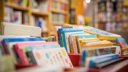 Children books in the library. Photo: pixaby / Kollinger Colourful children book in different languages